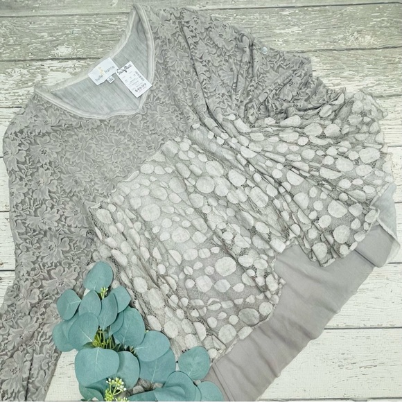 belle france Tops - Belle France Lace Overlay Layered Top